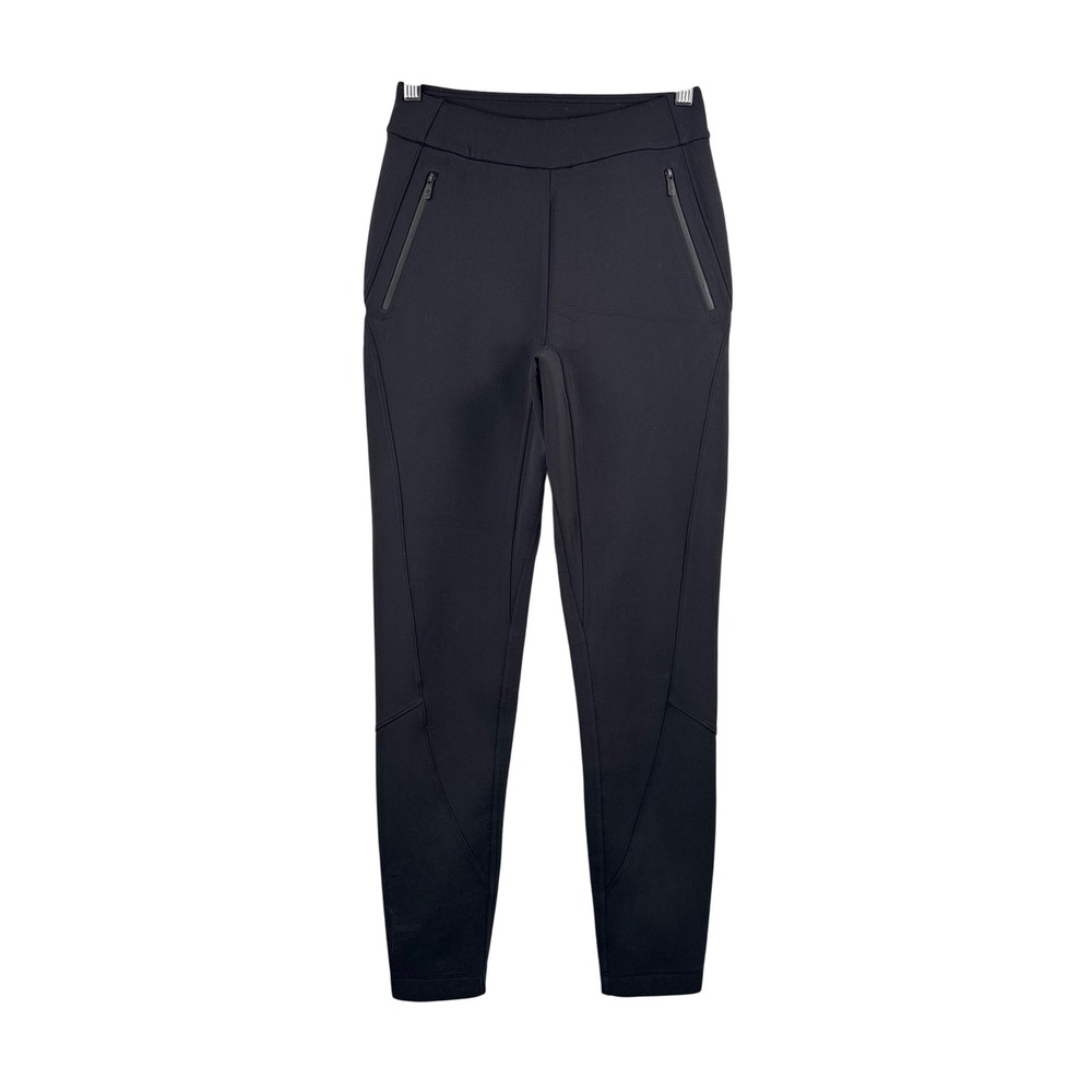 Lululemon Tech Pants sz‎ 2 Black High Rise Zipper Pocket Athleisure stretch